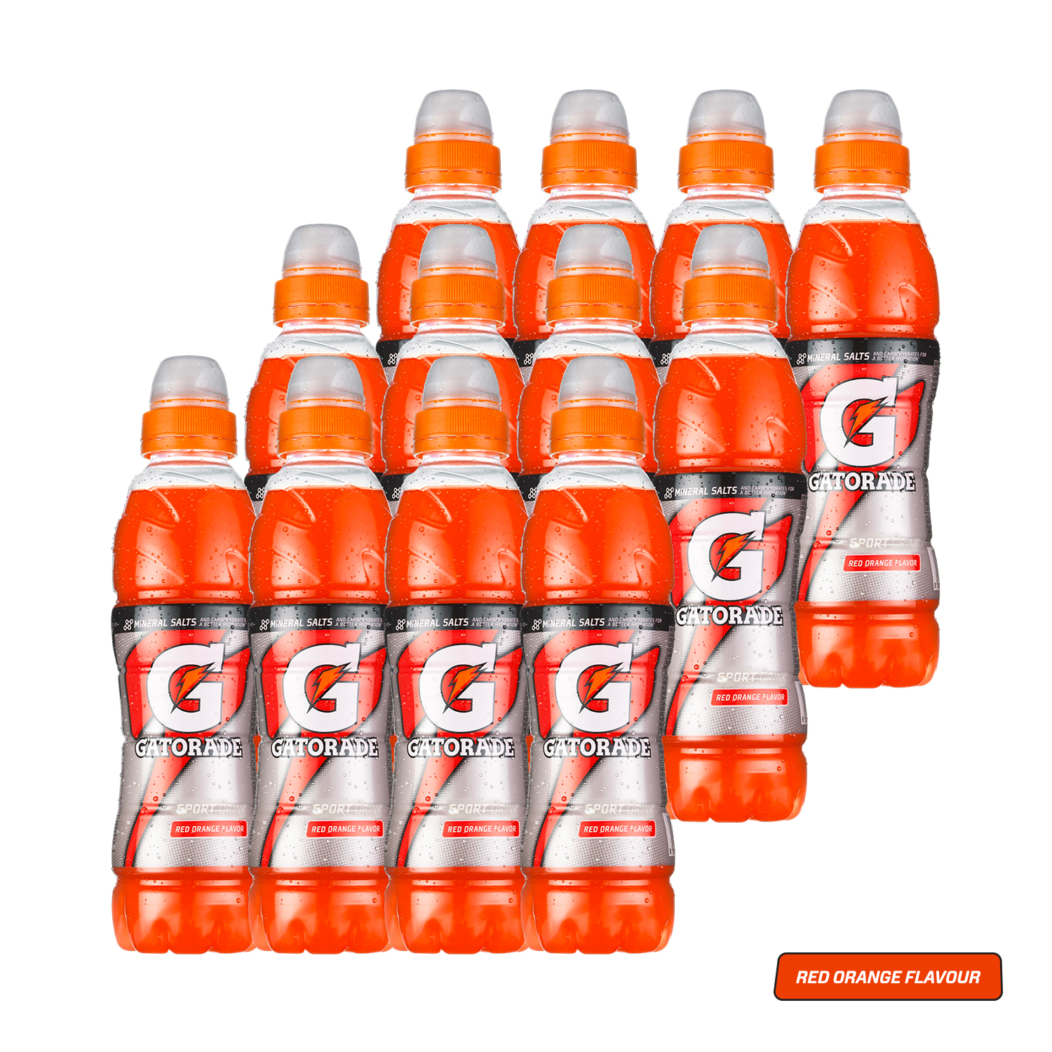 Gatorade Red Orange Sports Drink with Electrolytes Pack of 12 500ml