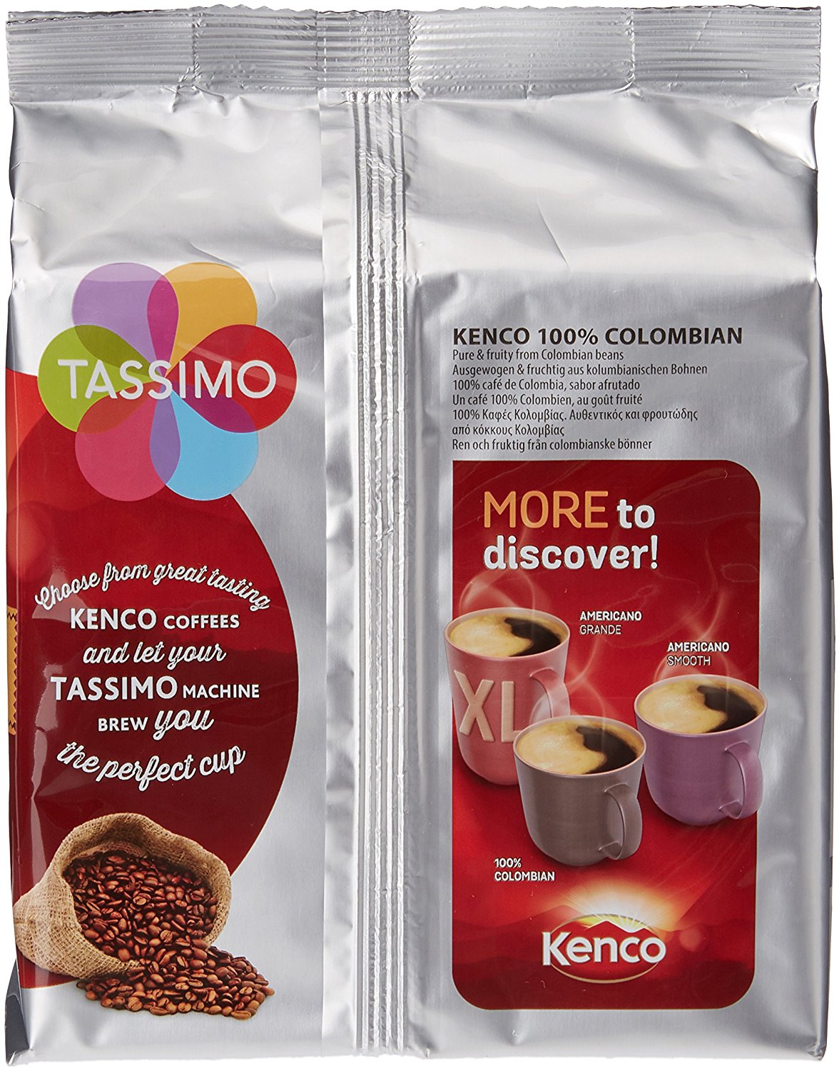 TASSIMO Kenco Colombian Coffee Capsules Pods Refills TDiscs Pack of 5