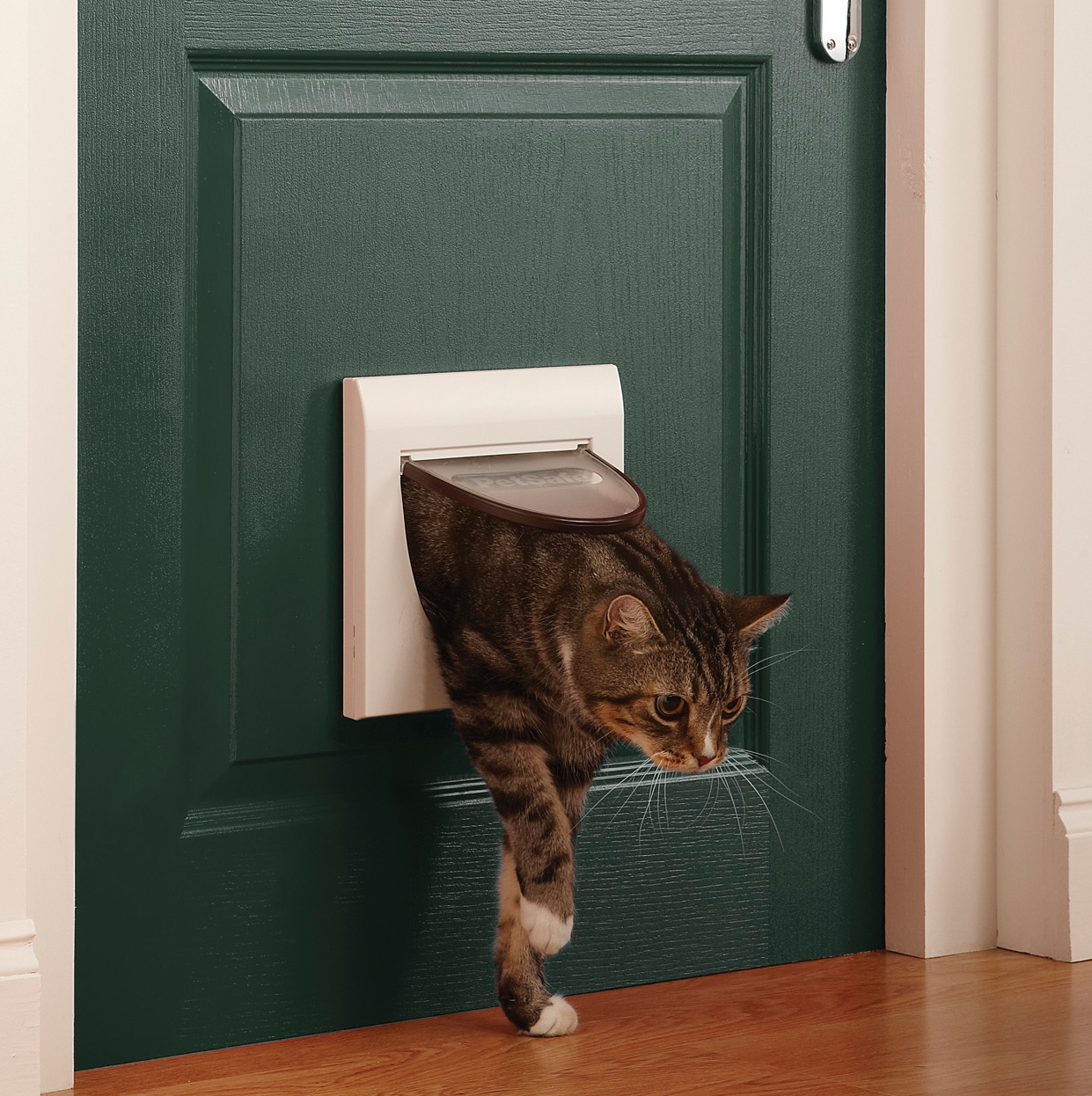 Staywell® Classic Manual 4Way Locking Suitable Cat Flap White w/o
