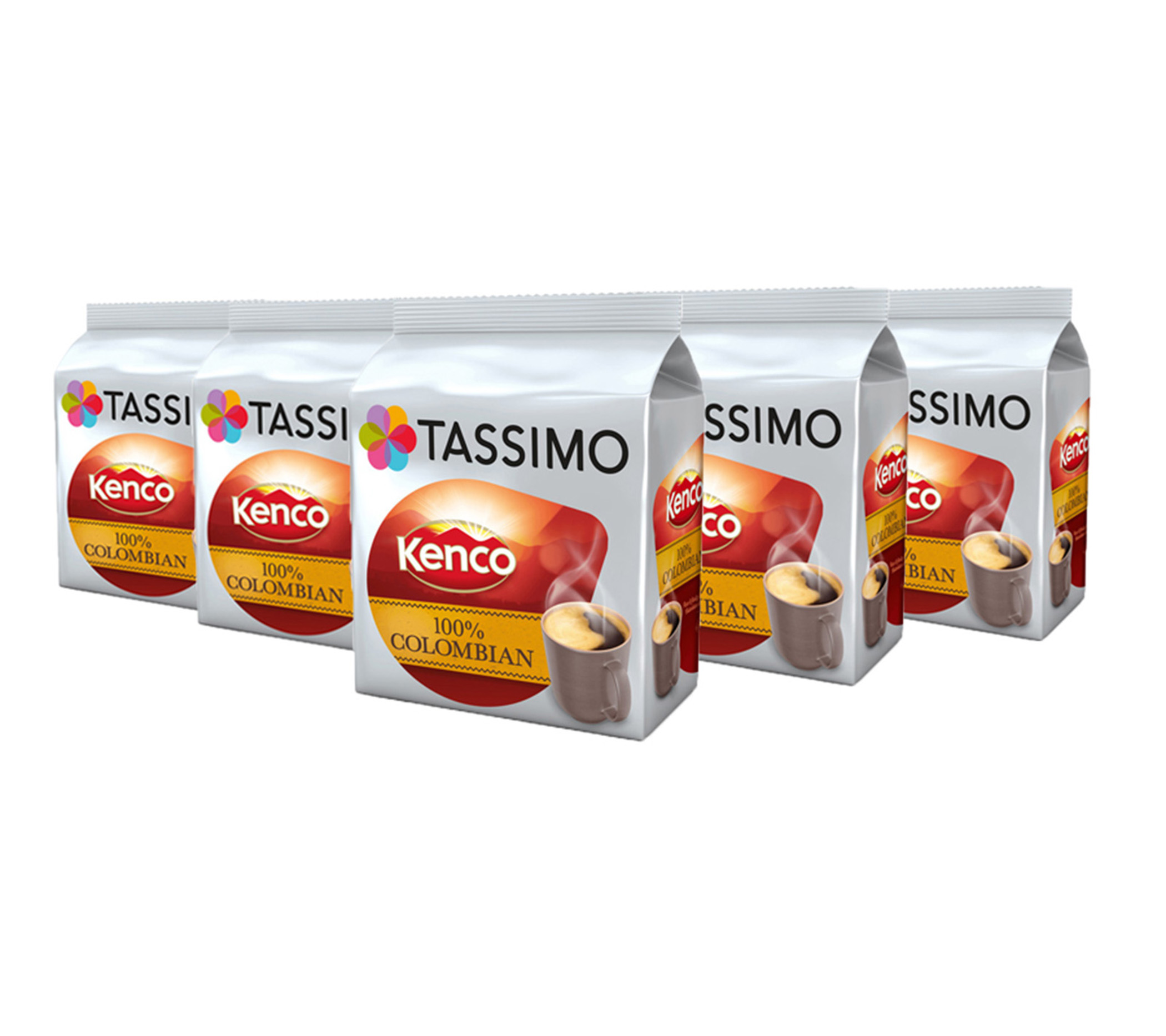 TASSIMO Kenco Colombian Coffee Capsules Pods Refills TDiscs Pack of 5